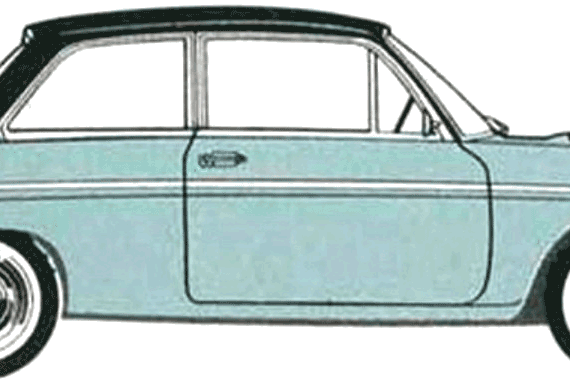 Audi 75 2-Door [3] (1969) - Ауди - чертежи, габариты, рисунки автомобиля
